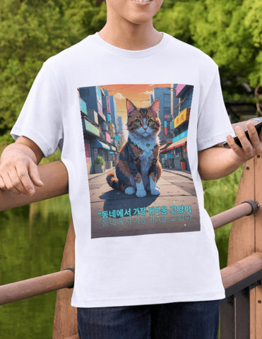 T-shirt Urbana  Gatito mas lindo del barrio.